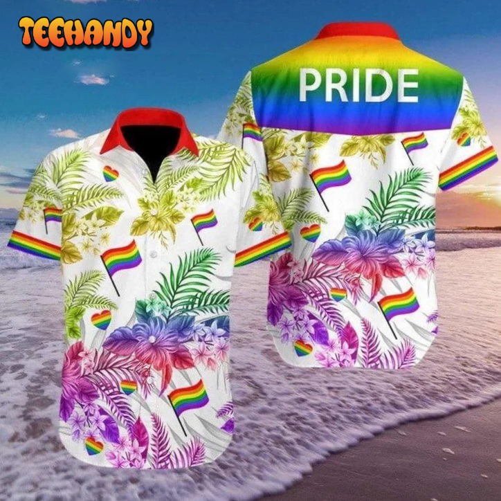 Beach Shirt Hawaiians Lgbt Pride 3D, Aloha Shirt