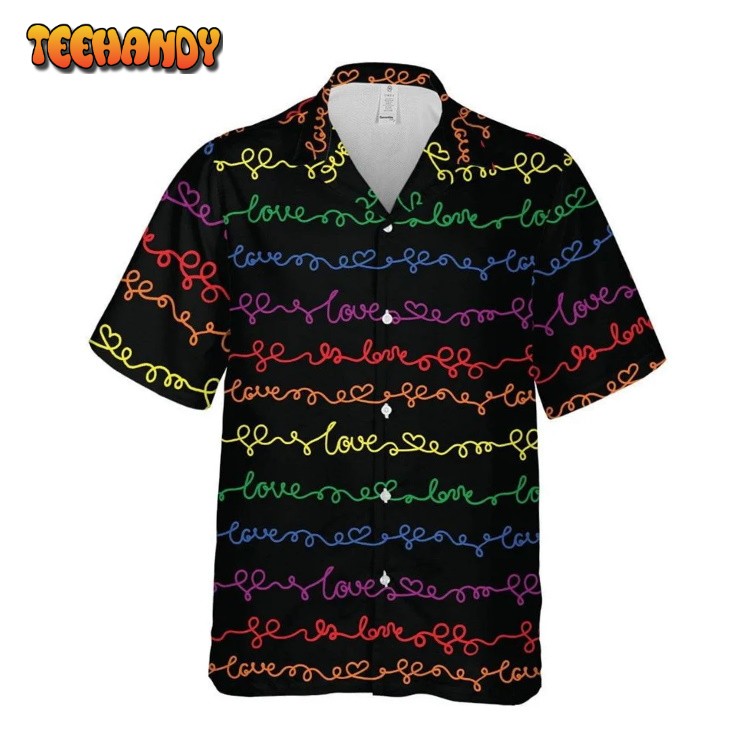 Beach Shirt Lgbt Gay Pride Love Pattern Unisex Aloha Lesbian Hawaiian Shirts