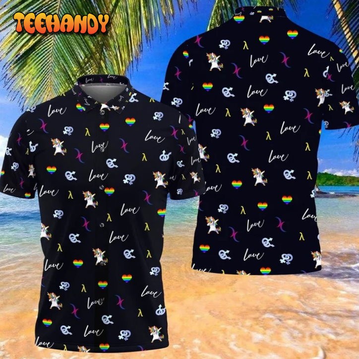 Beach Shirt Lgbt Hawaii Shirt , Aloha Shirt, Love Is Love Pride