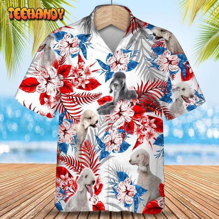 Bedlington Terrier Hawaiian Shirt Flower Dog In Hawaii Aloha Beach Shirts