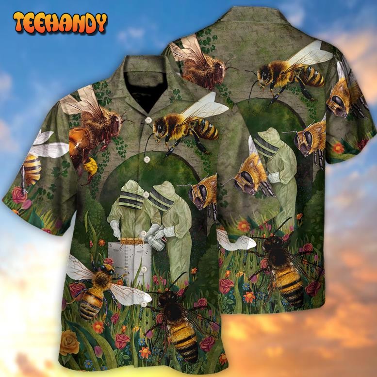 Bee Alert Beekeeper Vintage Style Hawaiian Shirt