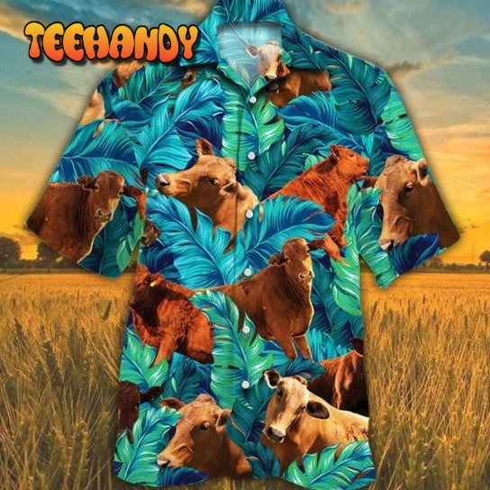 Beefmaster Cattle Lovers Hawaiian Shirt Unisex Print Short Sleeve Casual Shirt