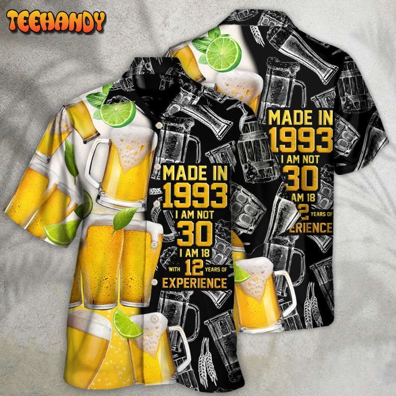 Beer Drinking Beer So Cool Made In 1993 Hawaiian Shirt