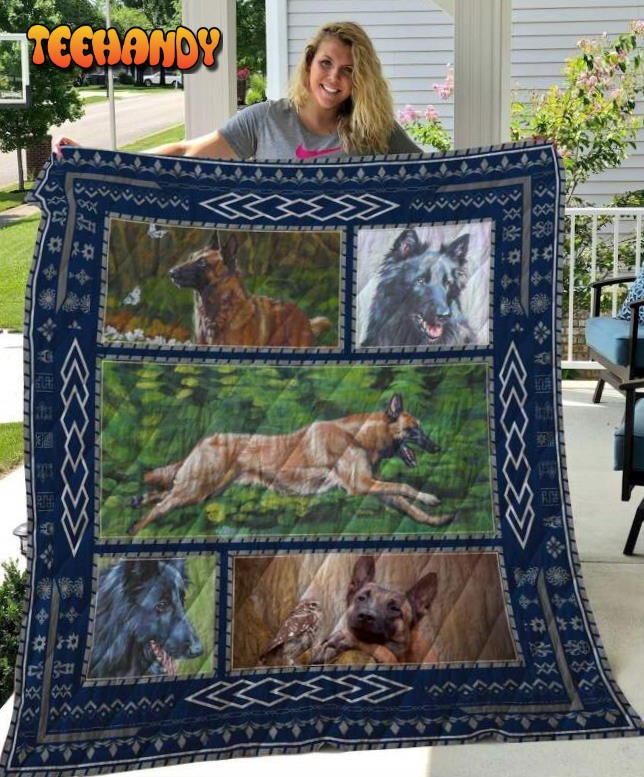 Belgian Malinois 3D Customized Quilt Blanket