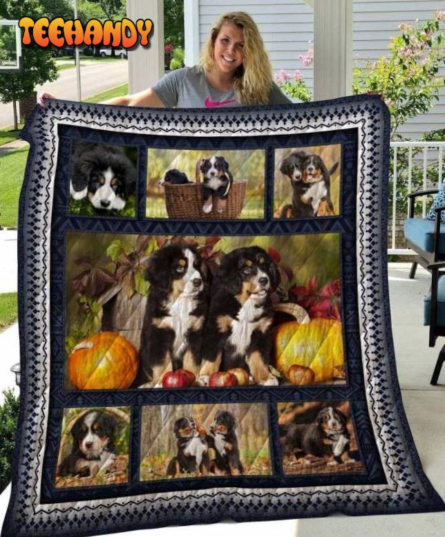 Bernese Mountain Dog 3D Customized Quilt Blanket