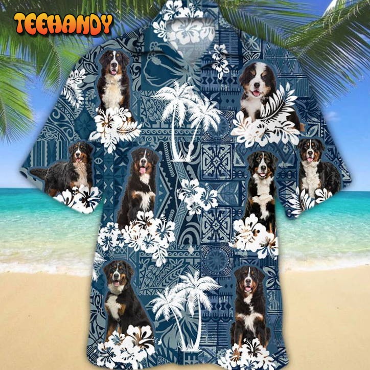 Bernese Mountain Hawaiian Shirt For Dog Lovers, Hawaiian Dog Shirt For Dad