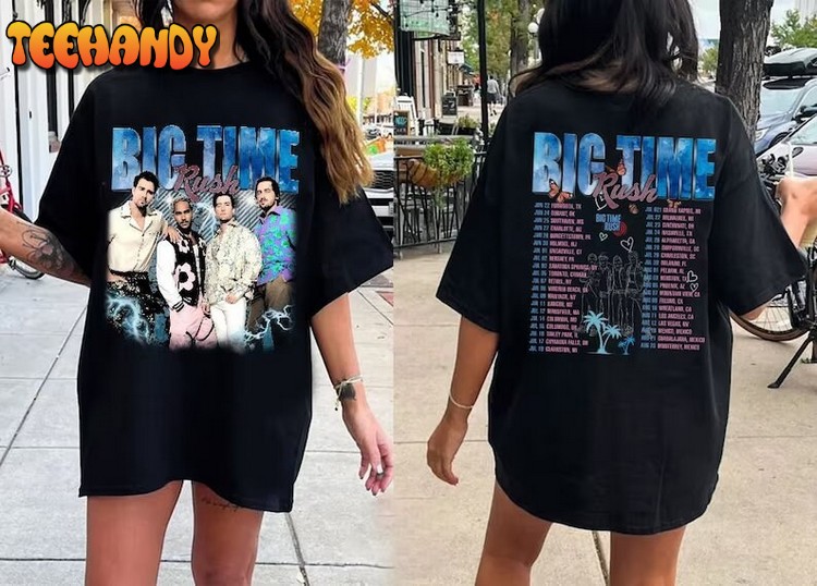 Big Time Rush Can’t Get Enough Tour 2023 Double Side Merch Shirt