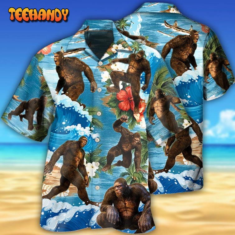 Bigfoot Tropical Style Hawaiian Shirt