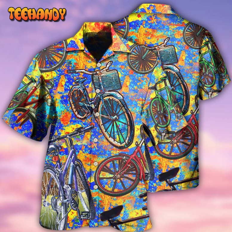 Bike Love Summer Style Colorful Hawaiian Shirt