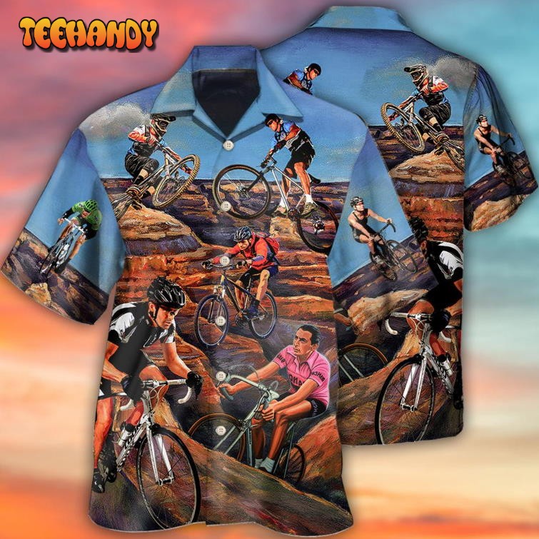 Bike Mountain Biking Hawaiian Shirt