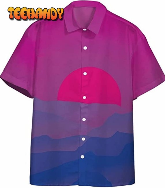 Bisexual Pride Sunrise Hawaii Shirt Hawaiian Short Sleeve Hawaiian Shirt