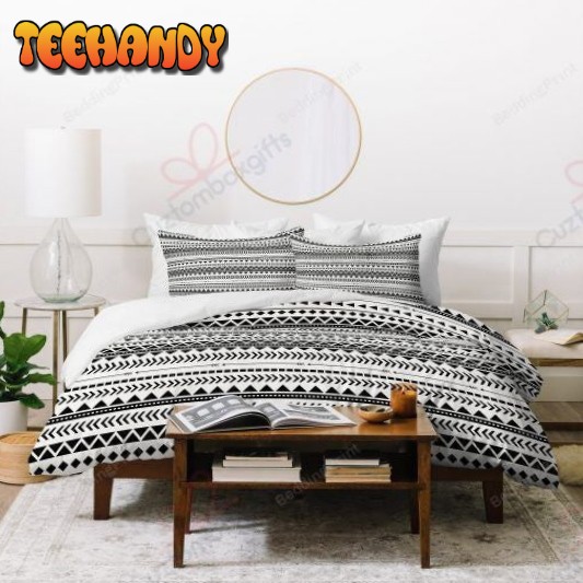 Black And White Aztec Pattern Bedding Set