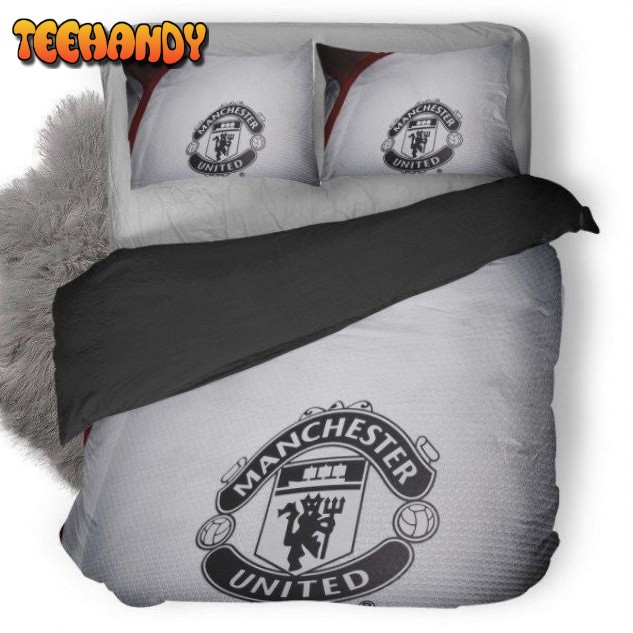 Black And White Manchester United Soccer Club Logo Bedding Sets