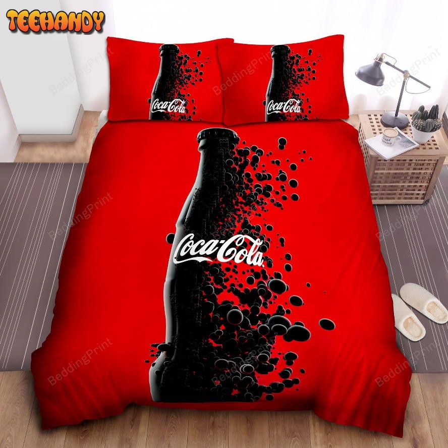 Black Coca-Cola Gas Bubbles Bottle Illustration Bedding Sets