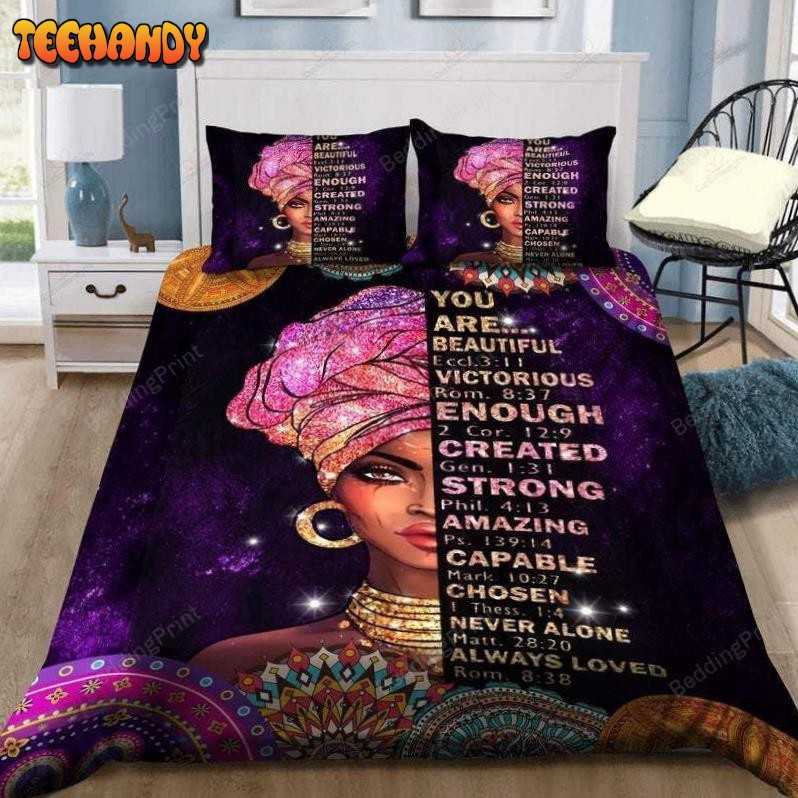 Black Girl Bling Beautiful Duvet Cover Bedding Sets