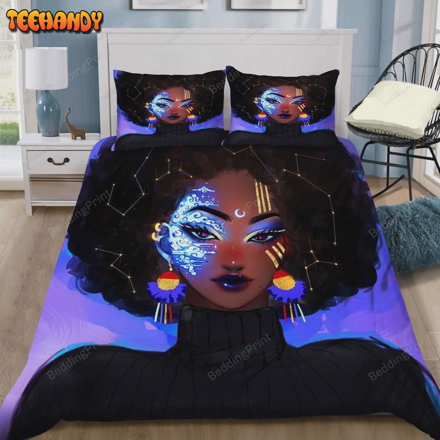 Black Girl Horoscope Bedding Sets