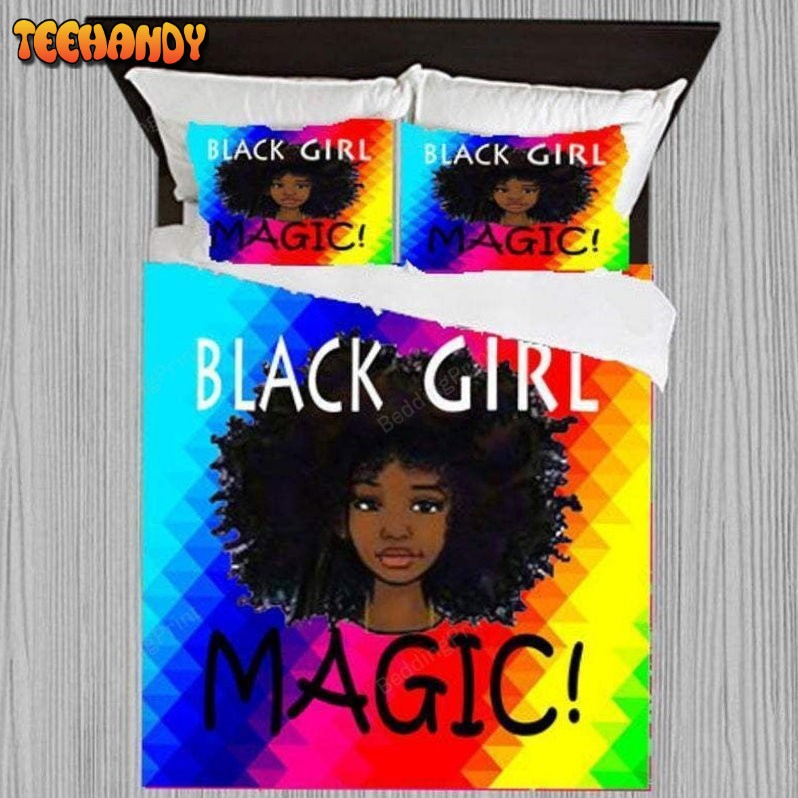 Black Girl Magic Rainbow African Bedding Sets