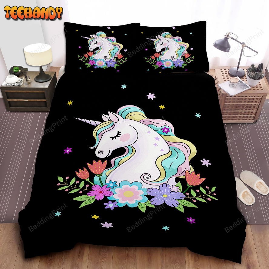 Black Girl Unicorn Duvet Cover Bedding Sets