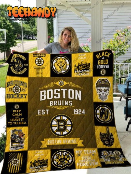 Boston Bruins 3D Quilt Blanket