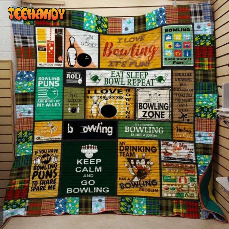 Bowling Keep Calm 3D Customized Quilt Blanket