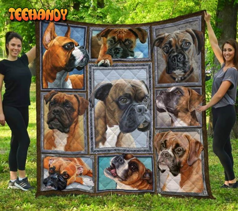 Boxer 3D Quilt Blanket