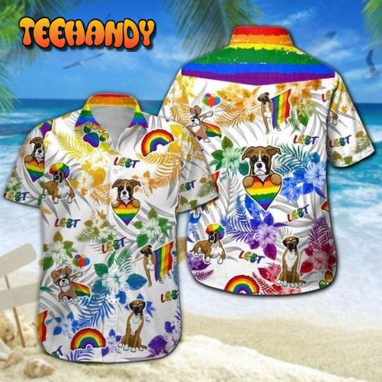 Boxer Lgbt Hawaiian Shirt For Men And Women Lgbt Flag Hawaiian Shirt