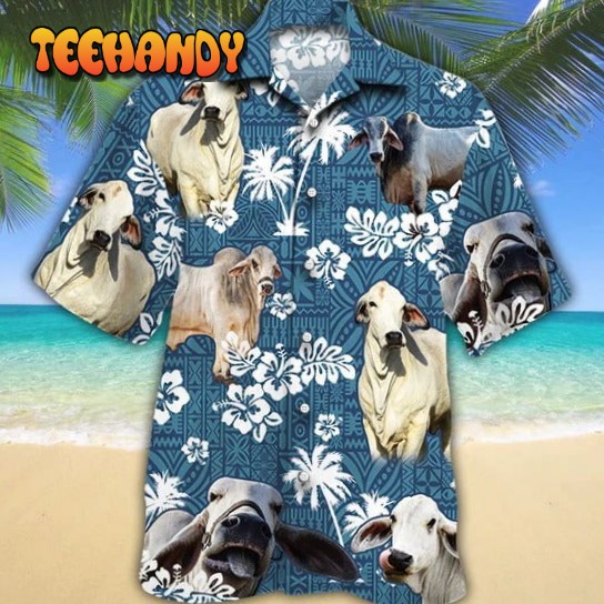 Brahman Cattle Lovers Hawaiian Shirt Unisex Print Aloha Short Sleeve Casual