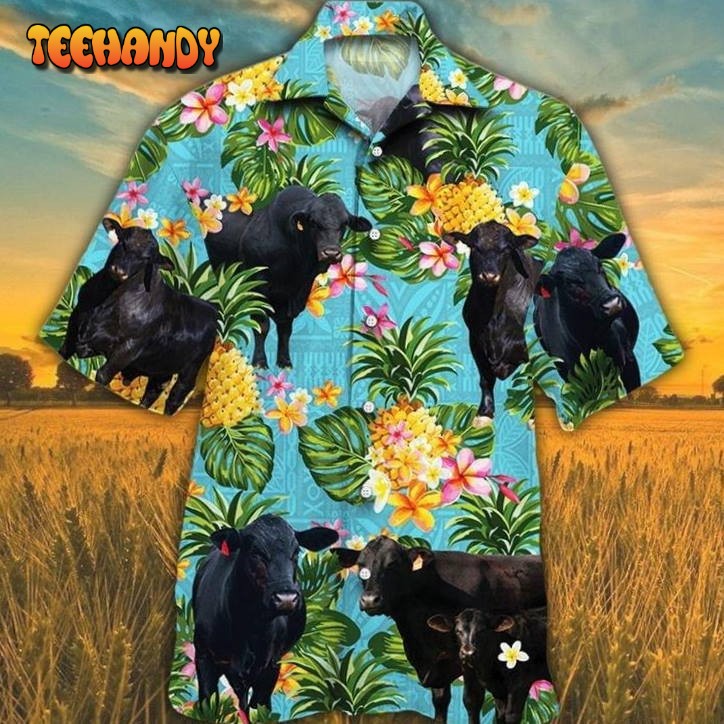 Brangus Cattle Lovers Pineapple, Brahman Angus Cattle Lovers Hawaiian Shirt