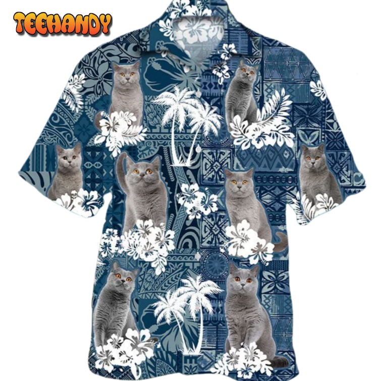 British Shorthair Hawaiian Shirt For Cat Lovers Cat In Hawaiian Shirt