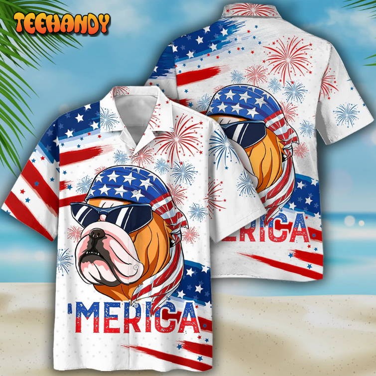 Bulldog Hawaiian Shirt, Independence Day Is Coming Aloha Beach Shirts