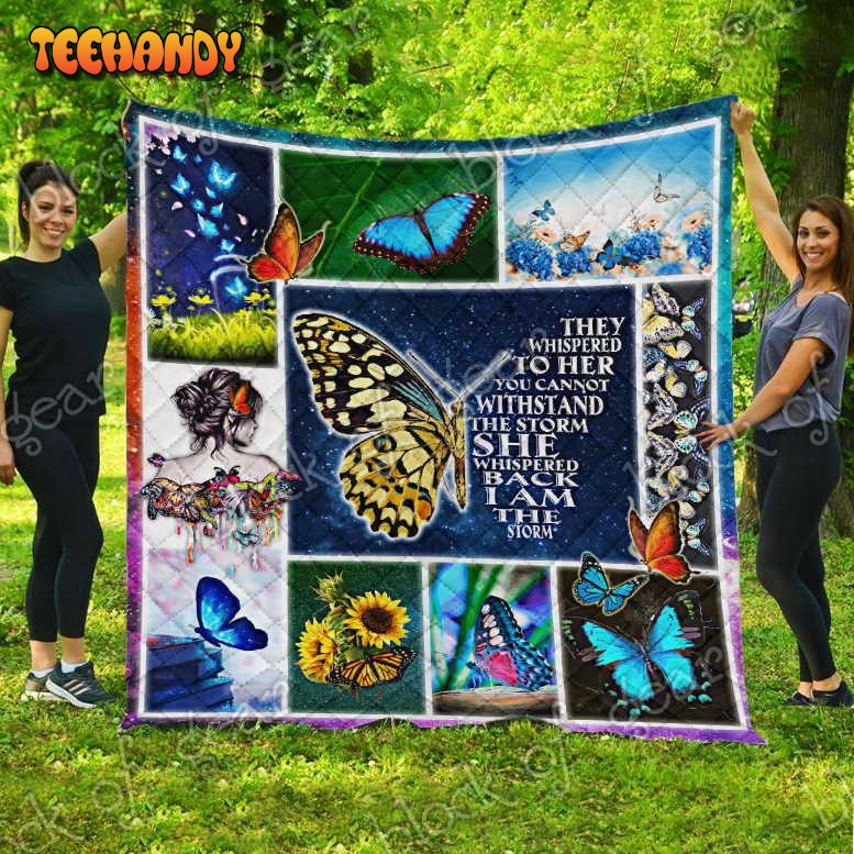 Butterfly Withstand The Storm 3D Quilt Blanket