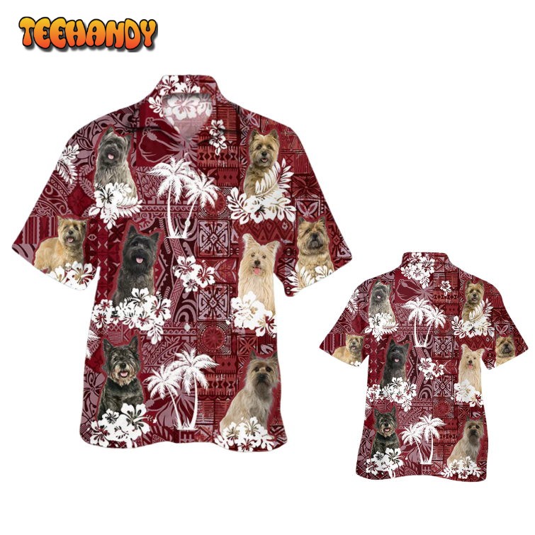 Cairn Terrier Hawaiian Shirt, Cool Dog Hawaiian Shirt Short Sleeve