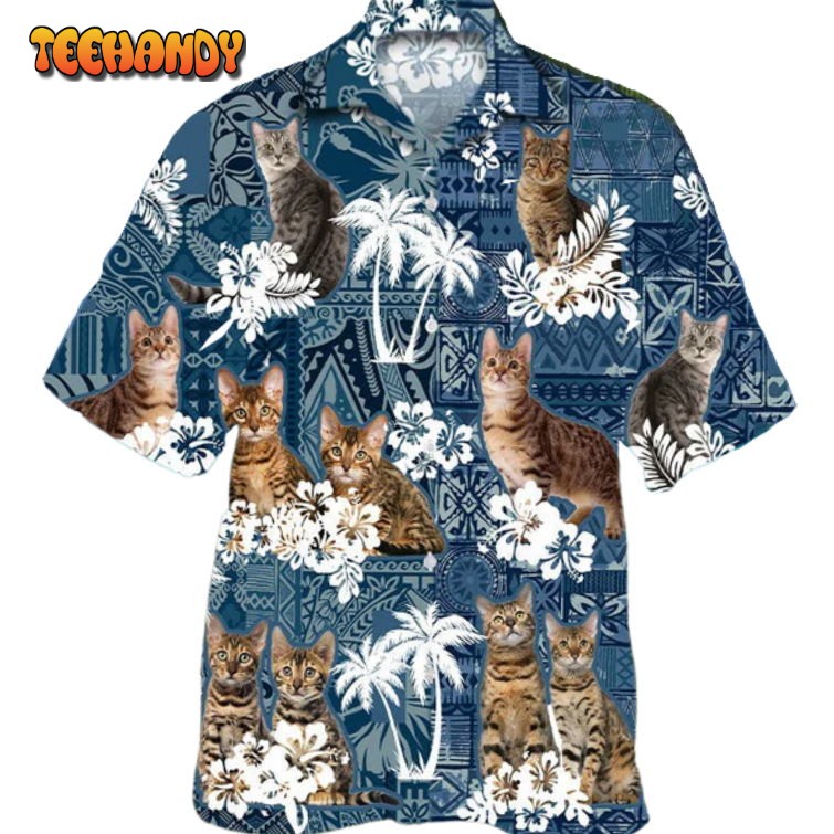 California Spangled Hawaiian Shirt For Men And Woman, Hawaiian Shirt Cat