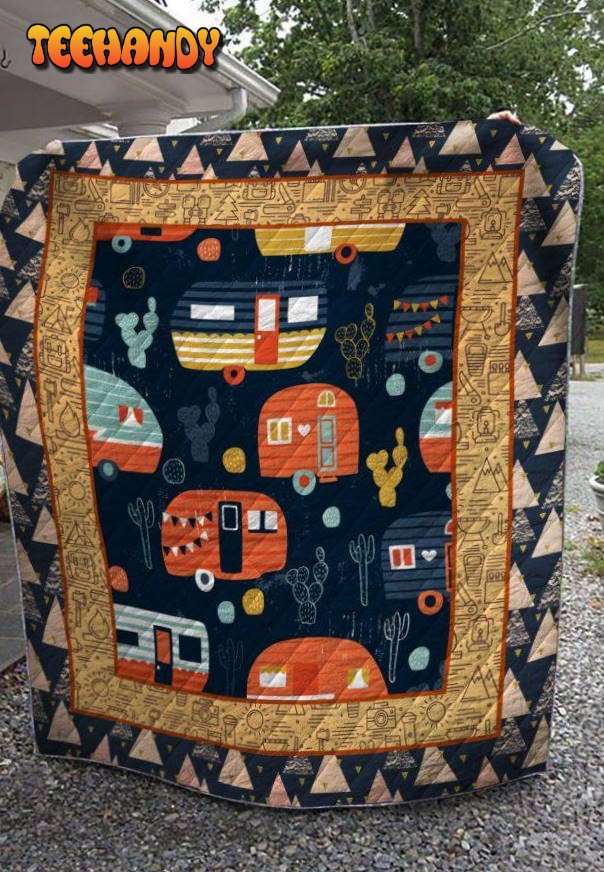 Camping And Tent 3D Customized Quilt Blanket