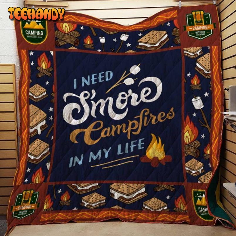 Camping Capmfires 3D Customized Quilt Blanket