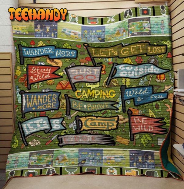 Camping Go Outside 3D Customized Quilt Blanket