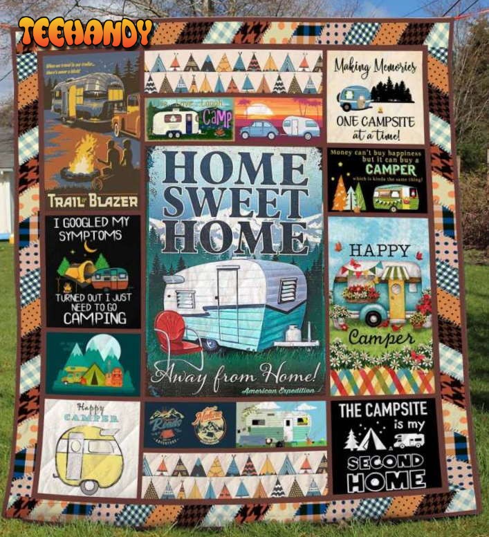 Camping Home Sweet Home 3D Quilt Blanket