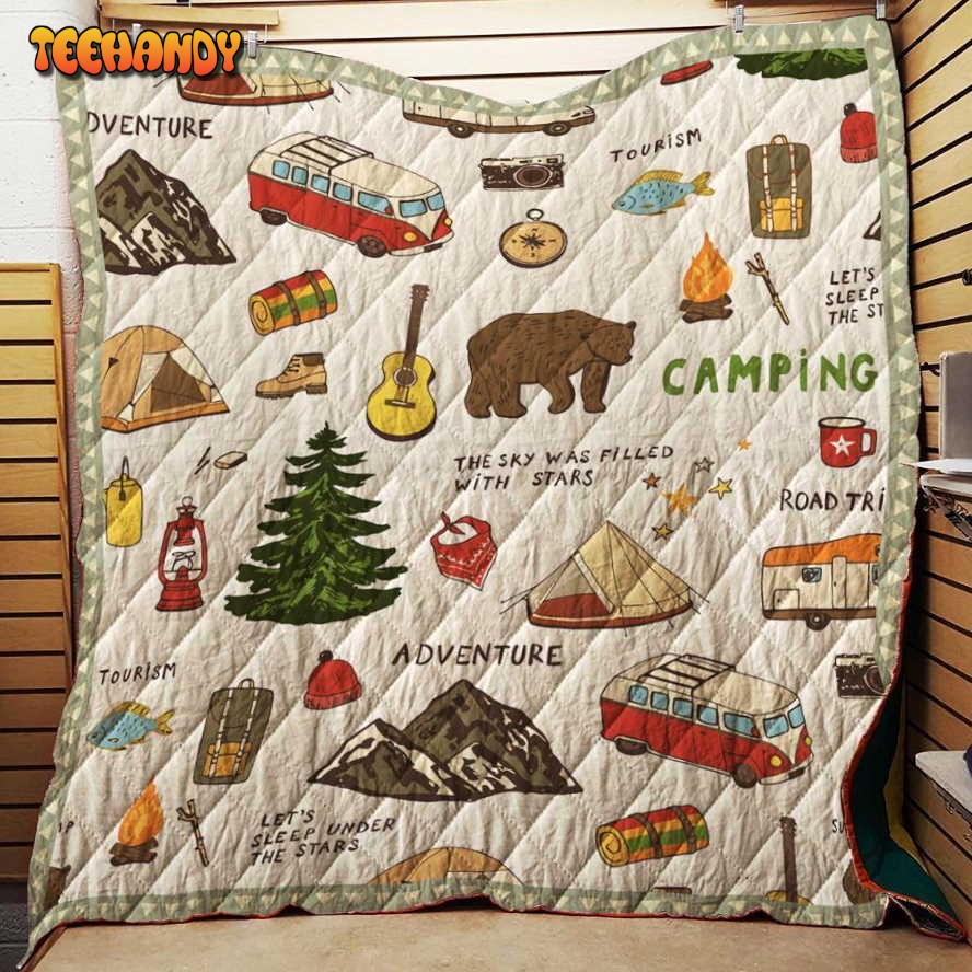 Camping Life Customize Quilt Blanket