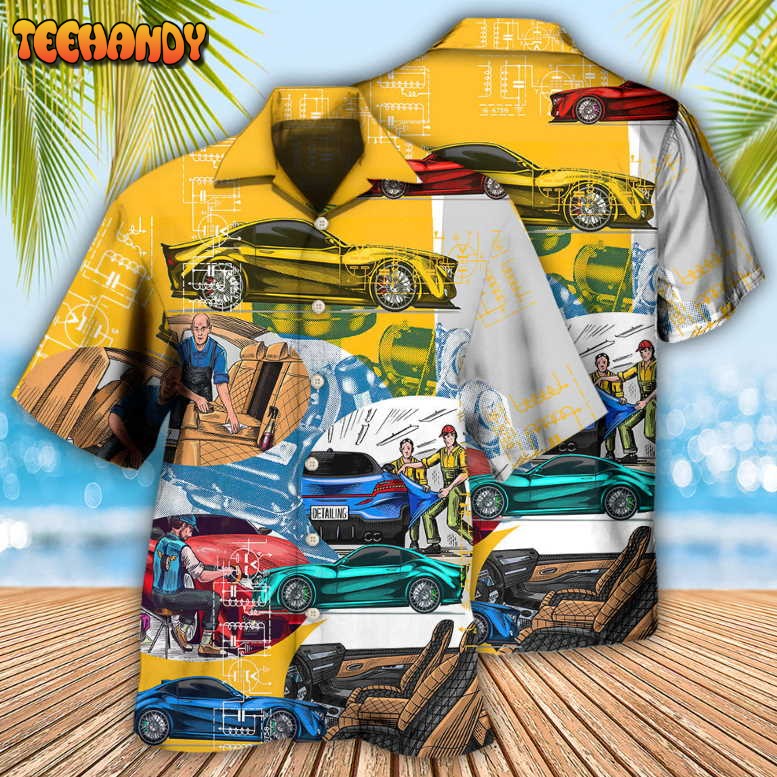 Car Auto Detailing Automobile Center Hawaiian Shirt