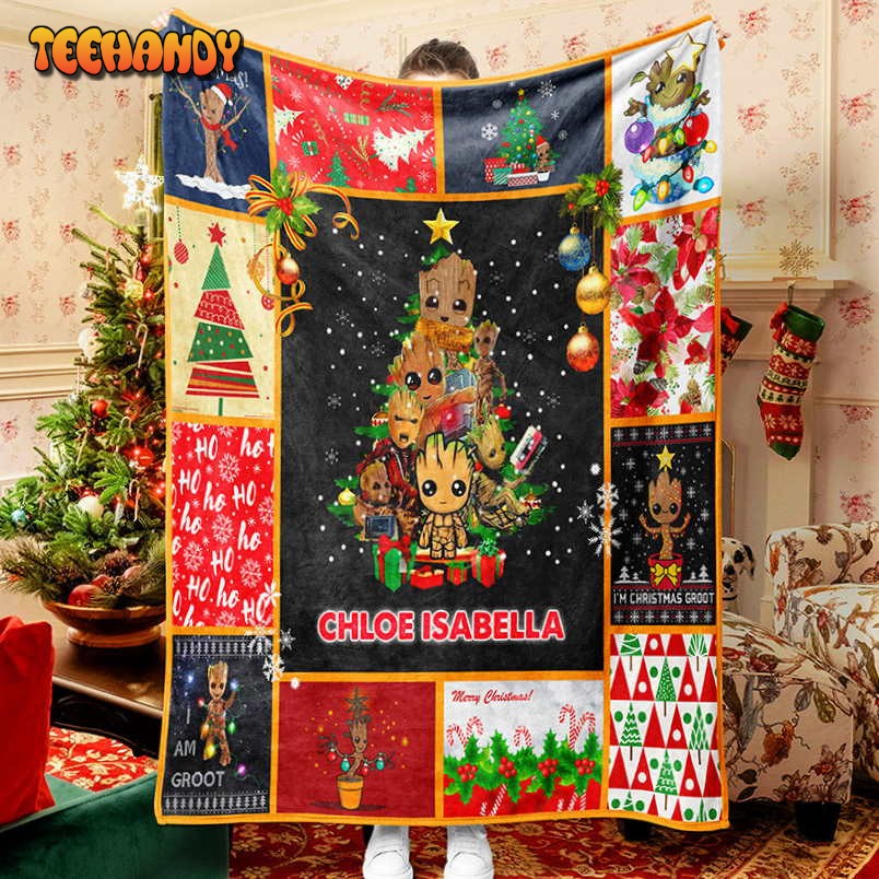 Cartoon Tree Man Christmas Blanket