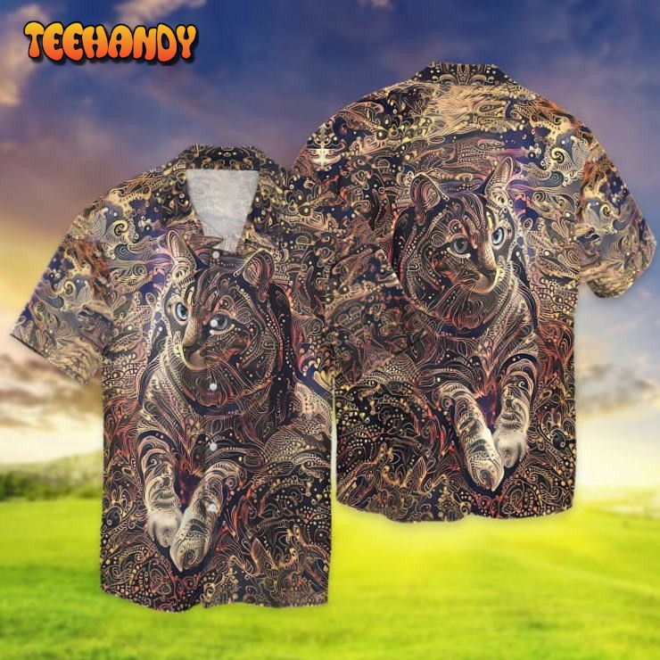 Cat 3D All Over Printed Hawaiian Shirts, Cat Hawaiian Shirt, Pet Hawaiian Shirt