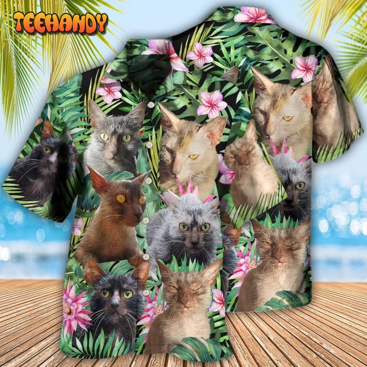 Cat Love Beautiful Flower Hawaiian Shirt, Shirt For Cat Lovers