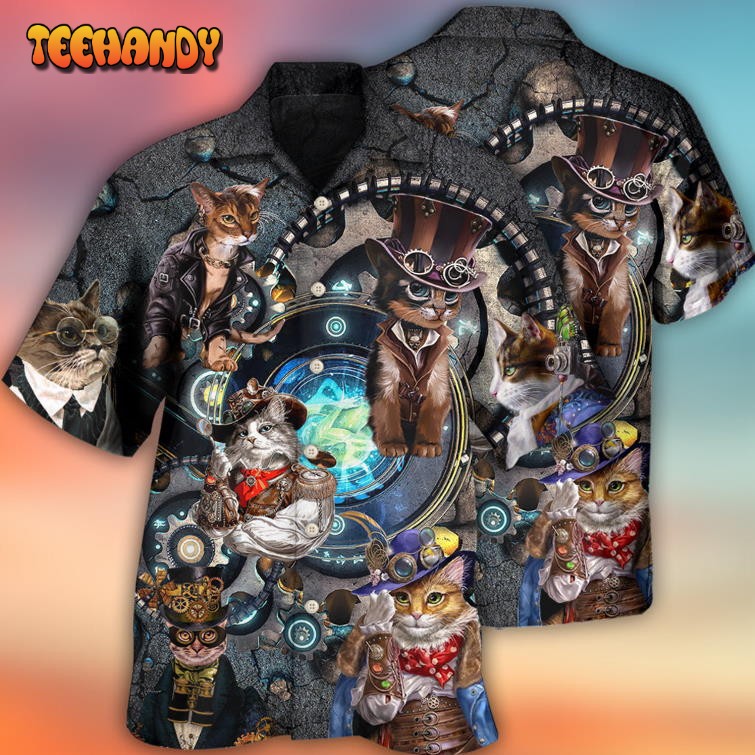 Cat Mechanic Cool Style Hawaiian Shirt