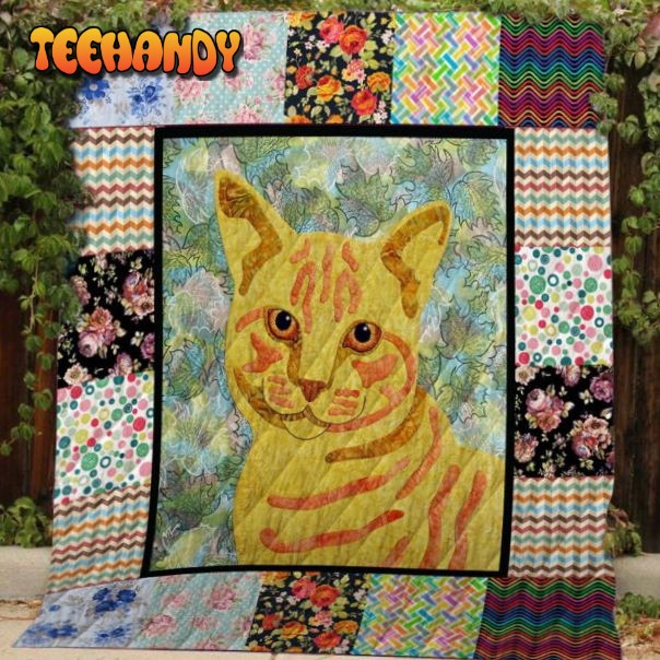 Cat Tiger 3D Customized Quilt Blanket