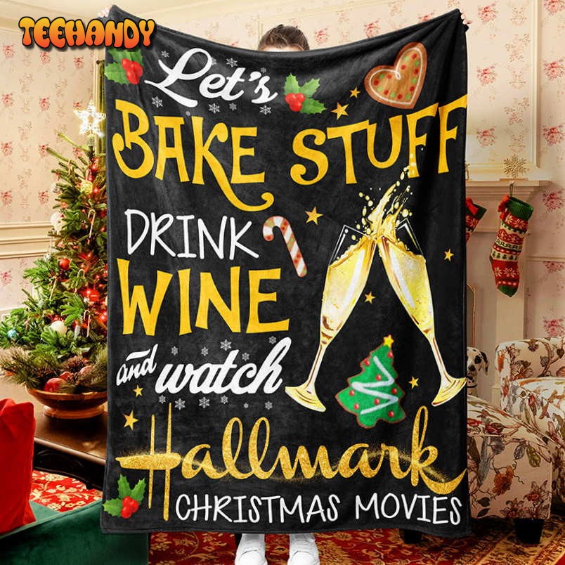 Celebrate Christmas Golden Champagne Christmas Blanket