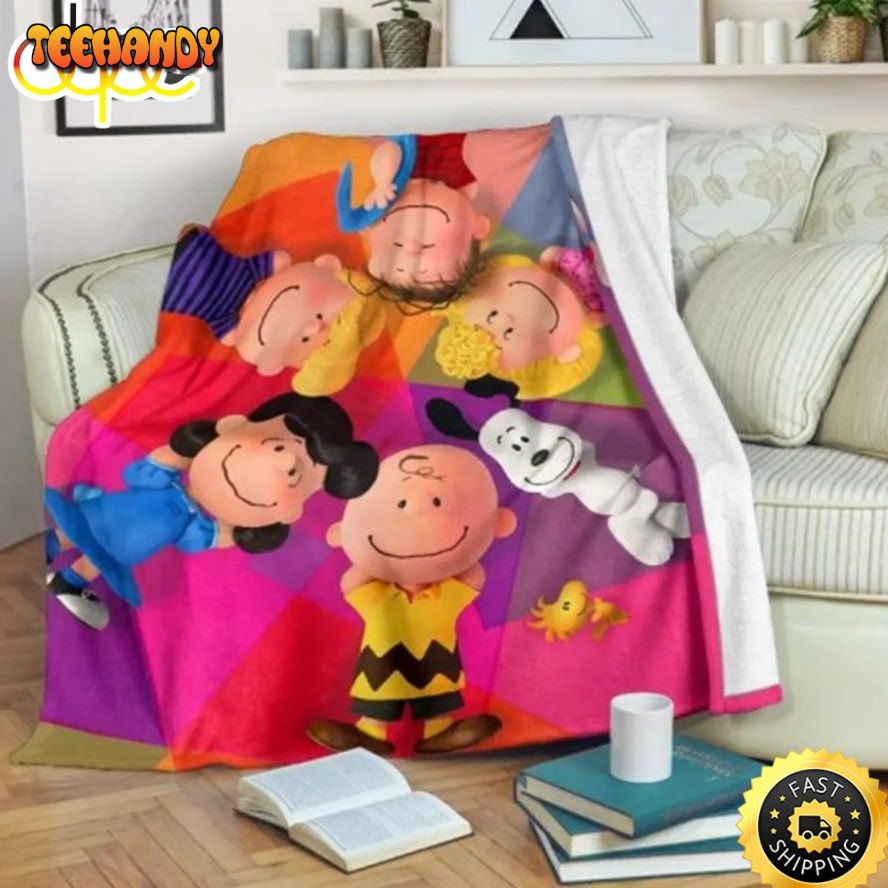 Charlie Brown And Snoopy Family Woodstock 3D Full Printing Snoopy Dog Blanket