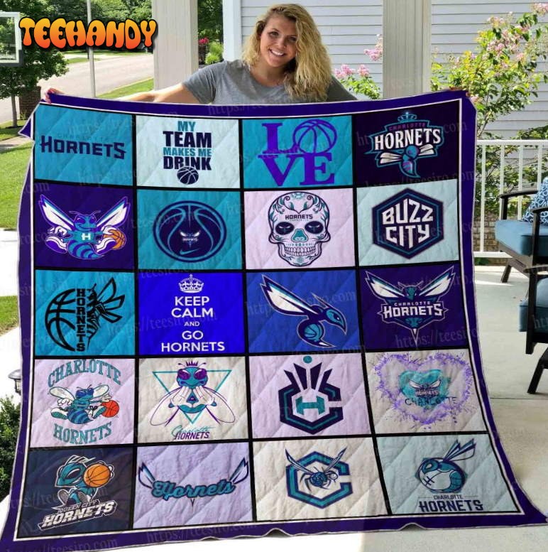 Charlotte Hornets 3D Quilt Blanket