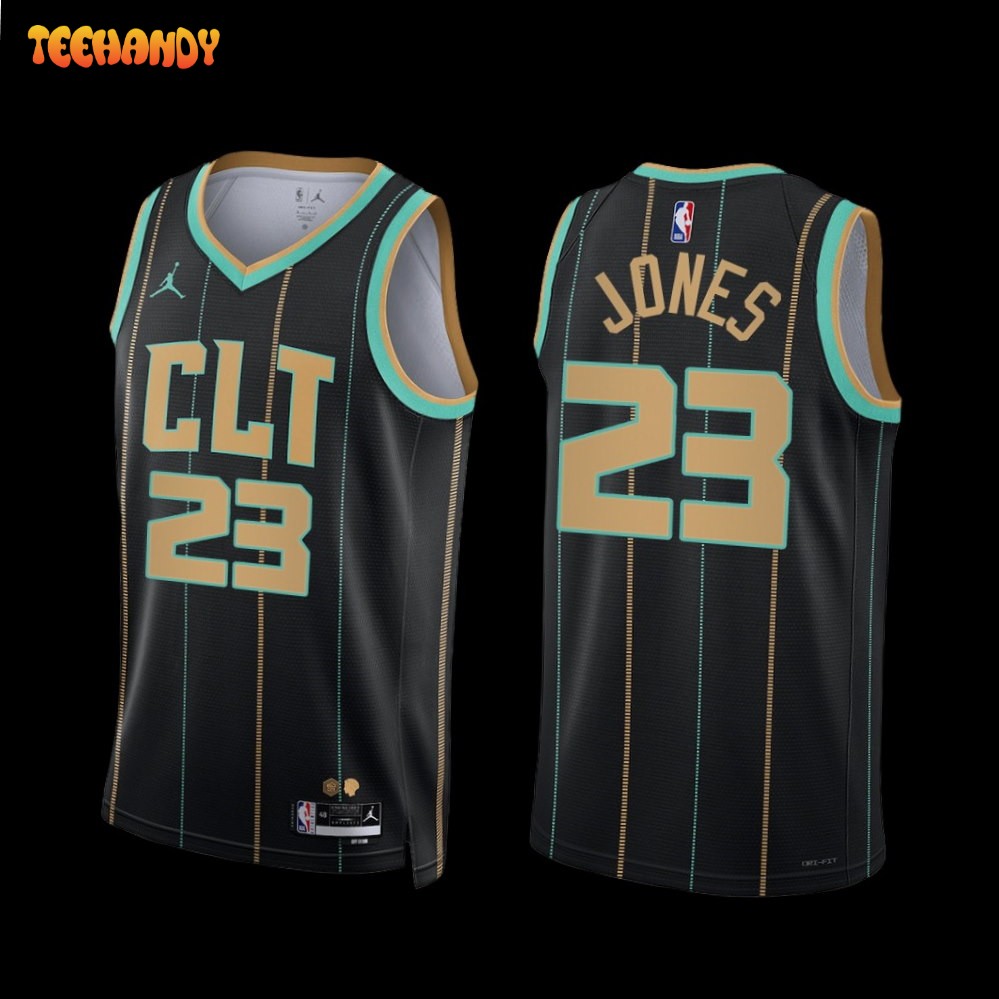 Charlotte Hornets Kai Jones 2022-23 Black City Edition Jersey