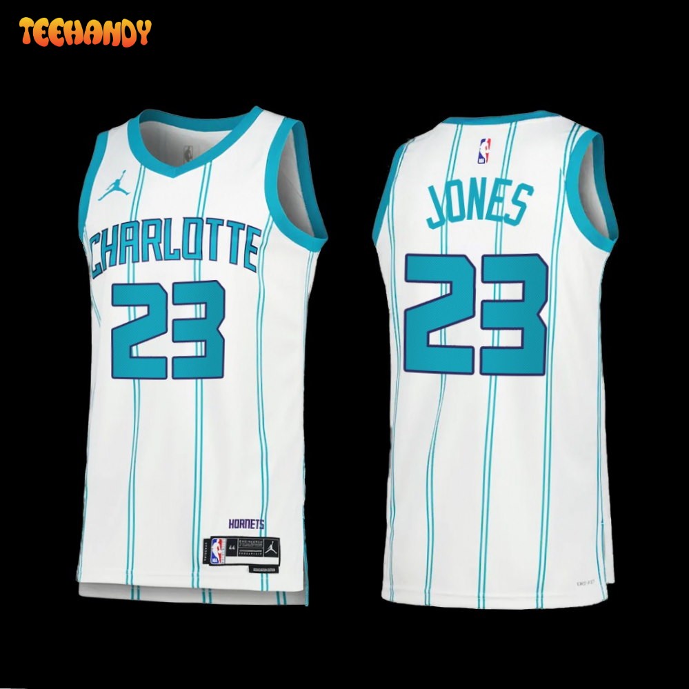 Charlotte Hornets Kai Jones 2022-23 White Association Edition Jersey