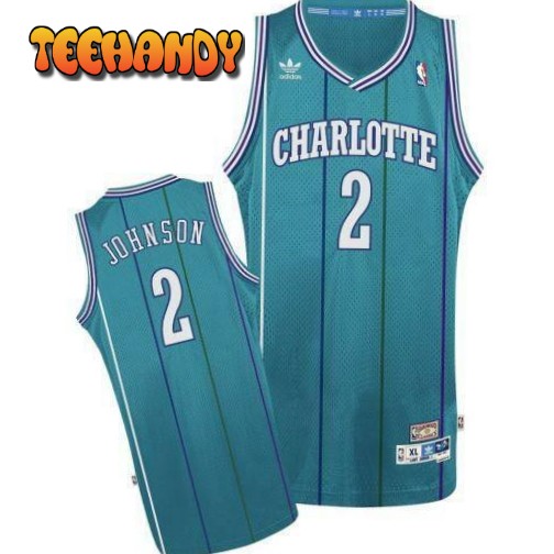 Charlotte Hornets Larry Johnson Green Throwback Jersey